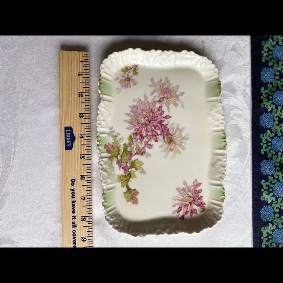 Vintage French cookie plate hand painted - Picture 2 of 3